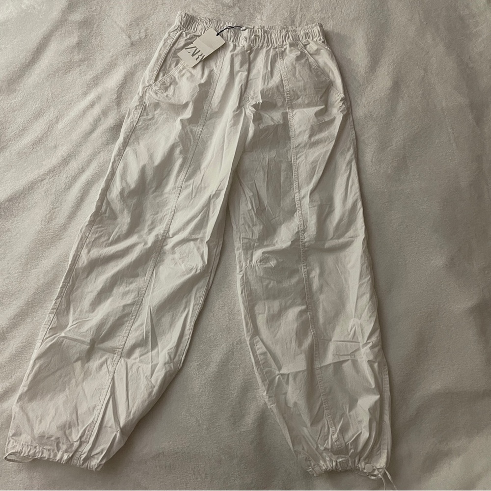NWT! Zara white drawstring pants